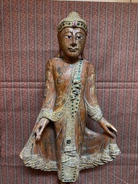 Antique wood Thai figure